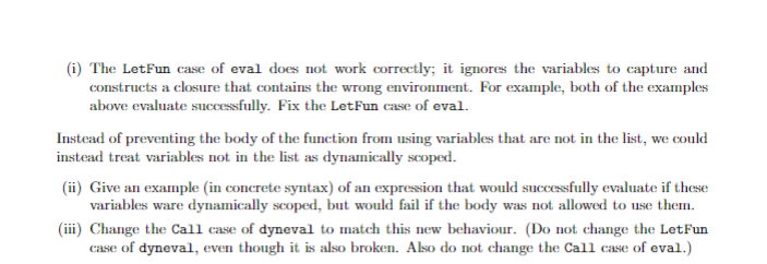 This is the question : My code is: let example1 : expr