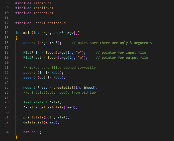 *head); This function will take in a pointer to the head of