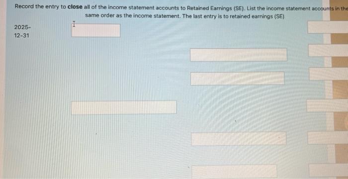 record entry to close/income statement/balance sheet/cash flow statement (first three pics, ive