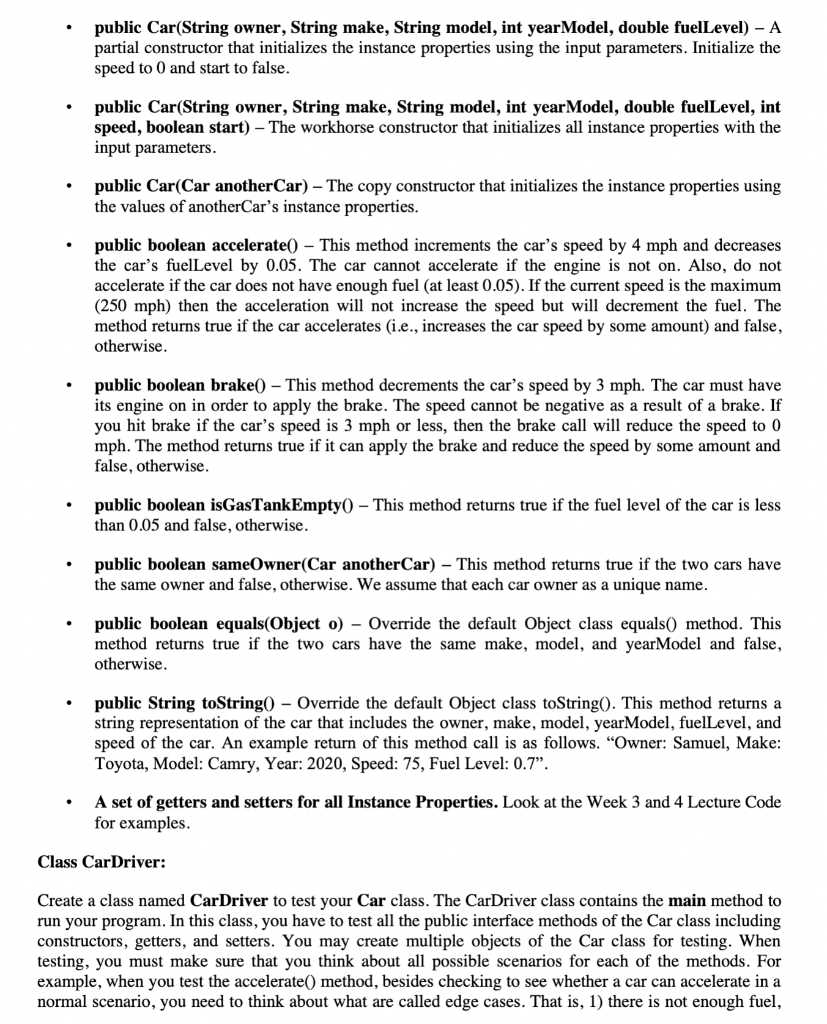 class making abilities. Specifically, we will create a class with methods, getters