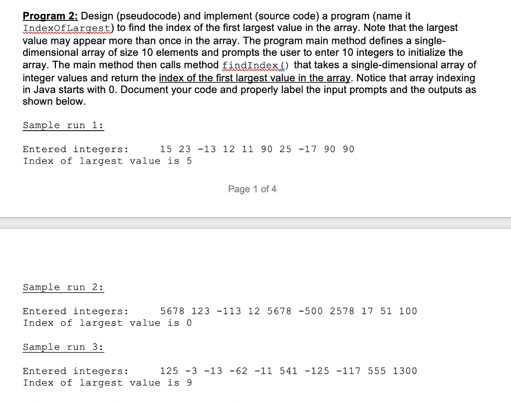 Please give it in C# or Java Program 2: Design (pseudocode) and