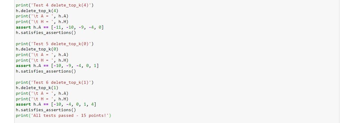 Initial data structure: A=[10,9,8,4,0]H=[1,4,5,6,15,22,31,7]Test1:Insertingelement2 A=[10,9,8,4,2]H=[0,1,5,4,15,22,31,7,6]Test2:Insertingelement11A=[10,9,8,4,11]H=[2,0,5,4,1,22,31,7,6,15] AssertionError Traceback (most recent call last) ipython-input-17-4dc7c72648d8>