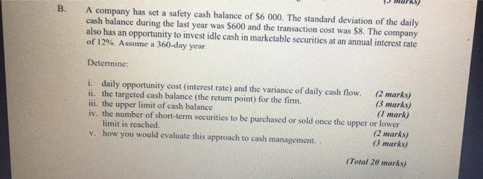 negligible cash holdings, expects to have to make a series of cash
