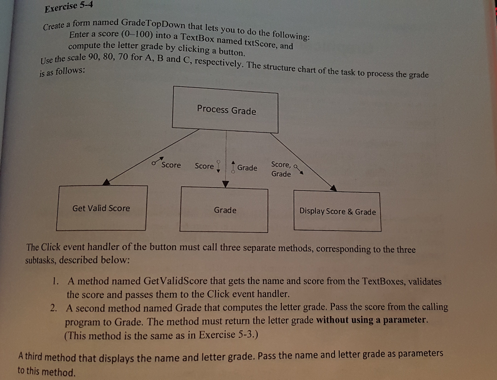 m named GradeTopDown that lets you to do the following Create a