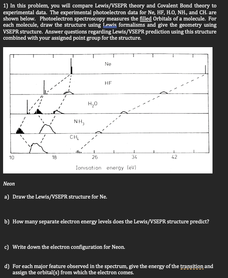  In this problem, you will compare Lewis/VSEPR theory and Covalent Bond