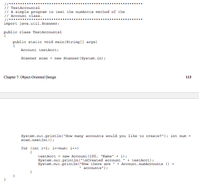 bank account class with methods to withdraw, deposit, get the balance and