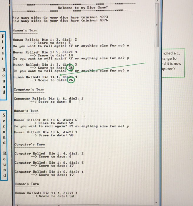 it in a file called PairOfDice.h. Note: die1 and die2 will contain