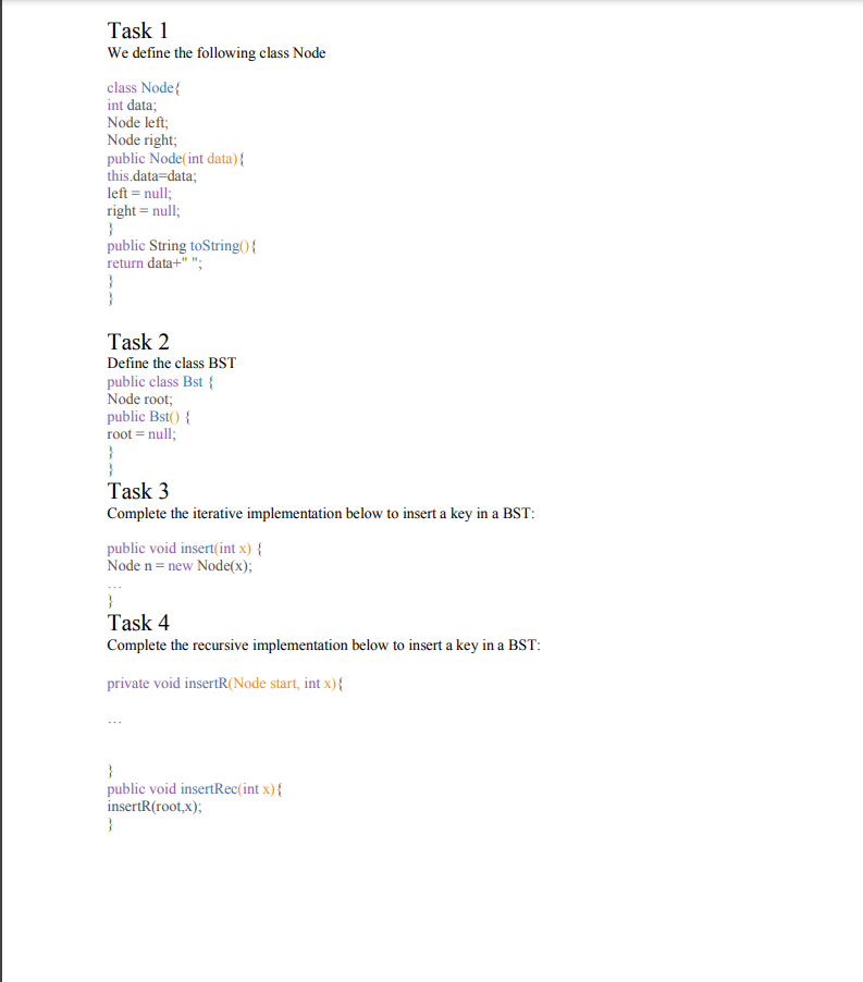 Trees, Binary search trees in java: This is my code, you can