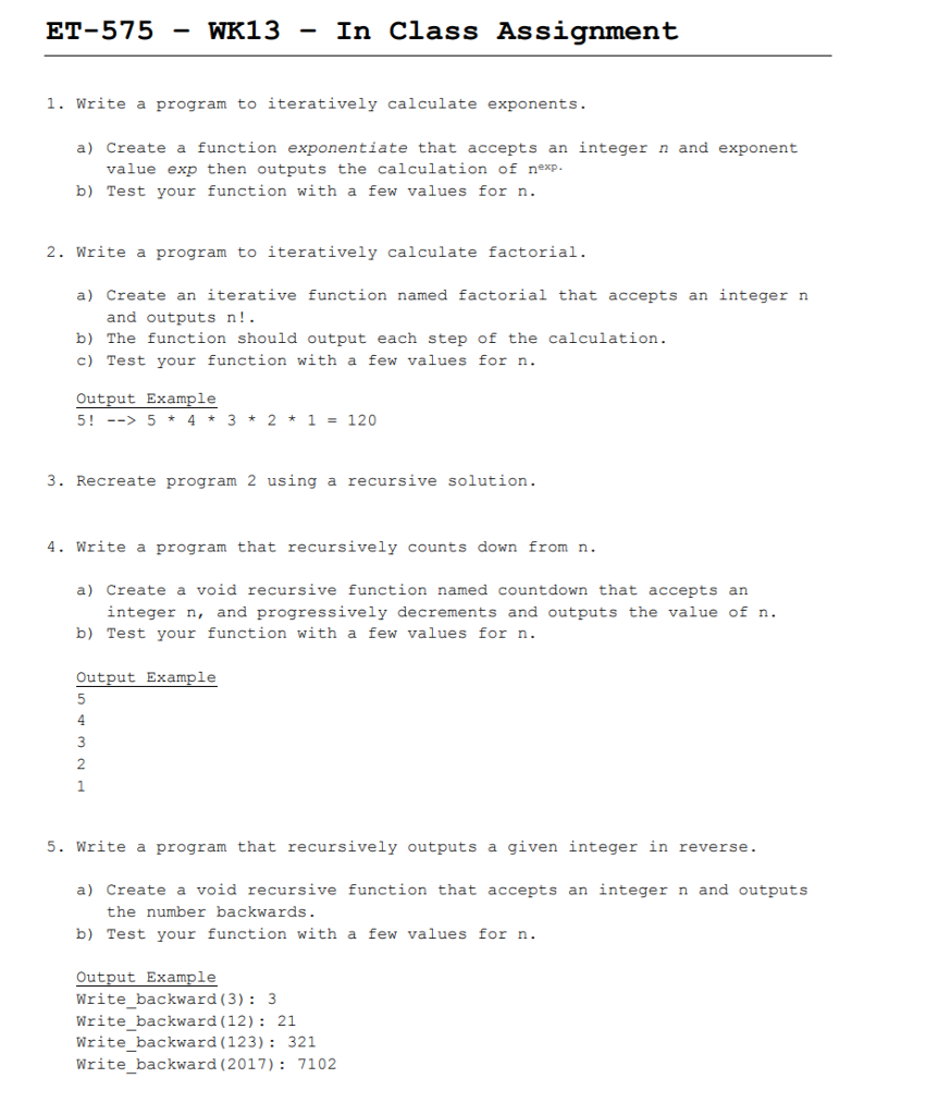This program should be done in c++, not javascript or python. ET-575