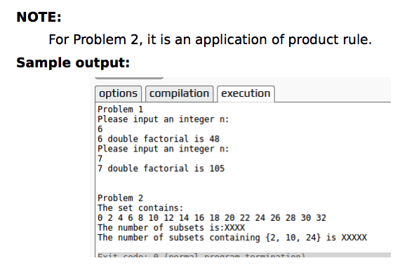 in C+ 1. Write a recursive function to calculate double factorial an-