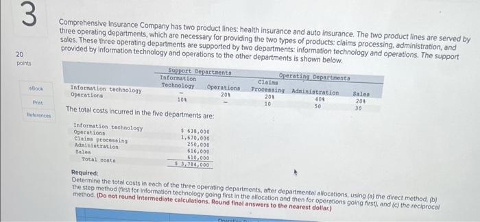 Please include exact steps, thanks! Comprehensive insurance Company has two product
