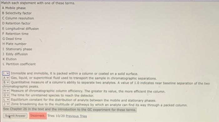 I am so confused! Please help! Match each statement with one of