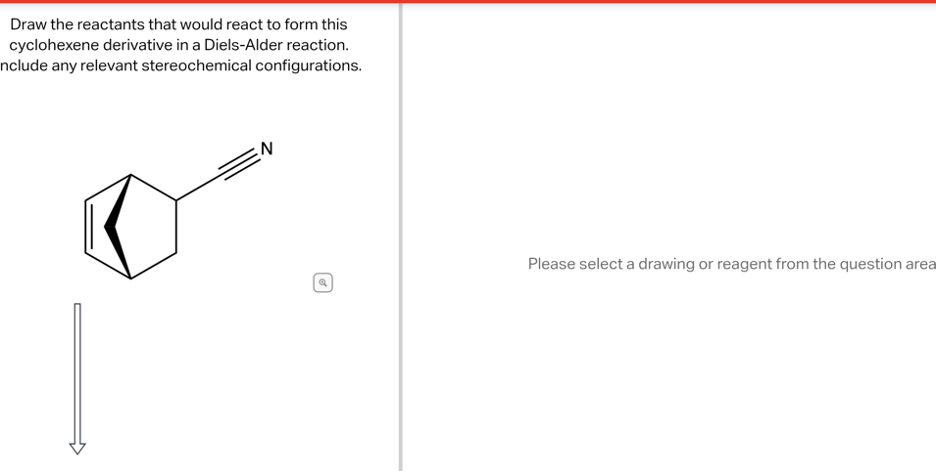 Draw the reactants that would react to form this cyclohexene derivative