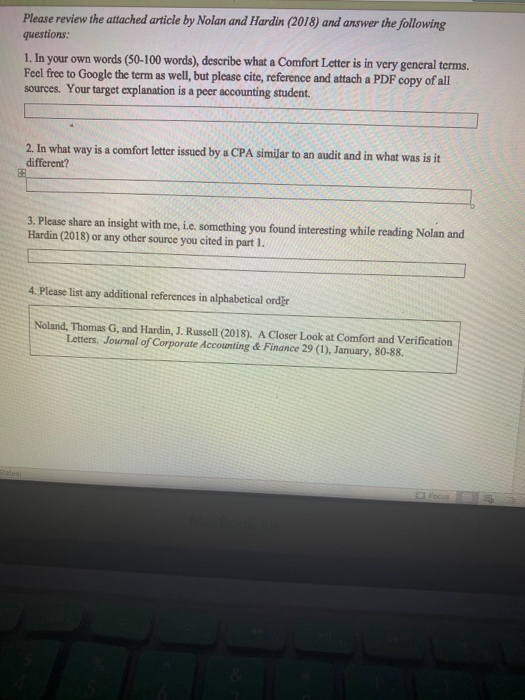 Fill out form Please review the attached article by Nolan and Hardin