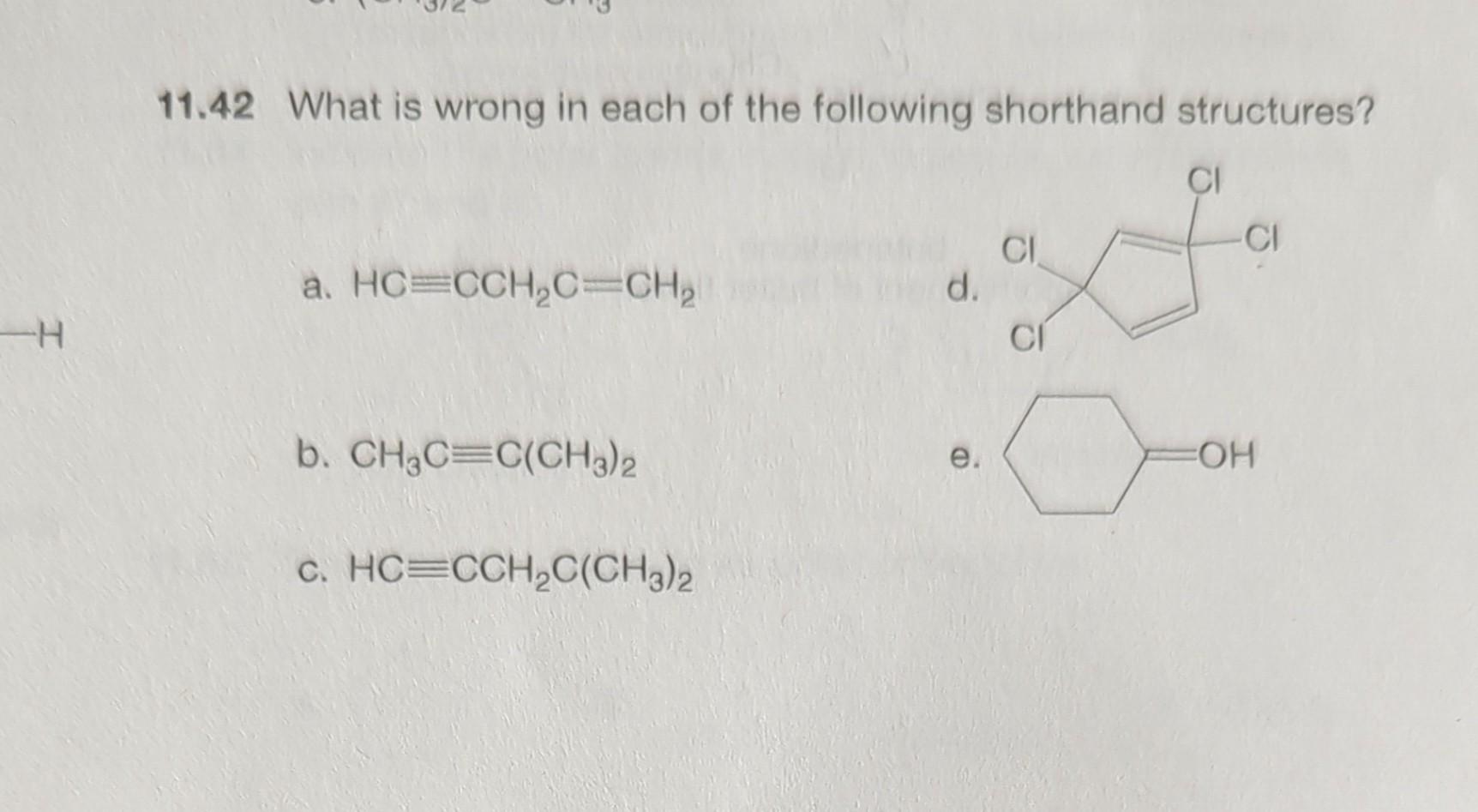 Help please with this homework question 11.42 What is wrong in