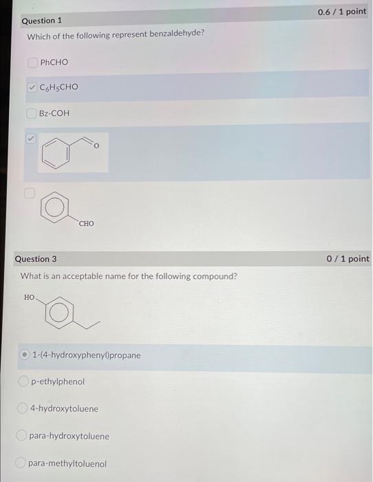 help please 0.6 / 1 point Question 1 Which of the following