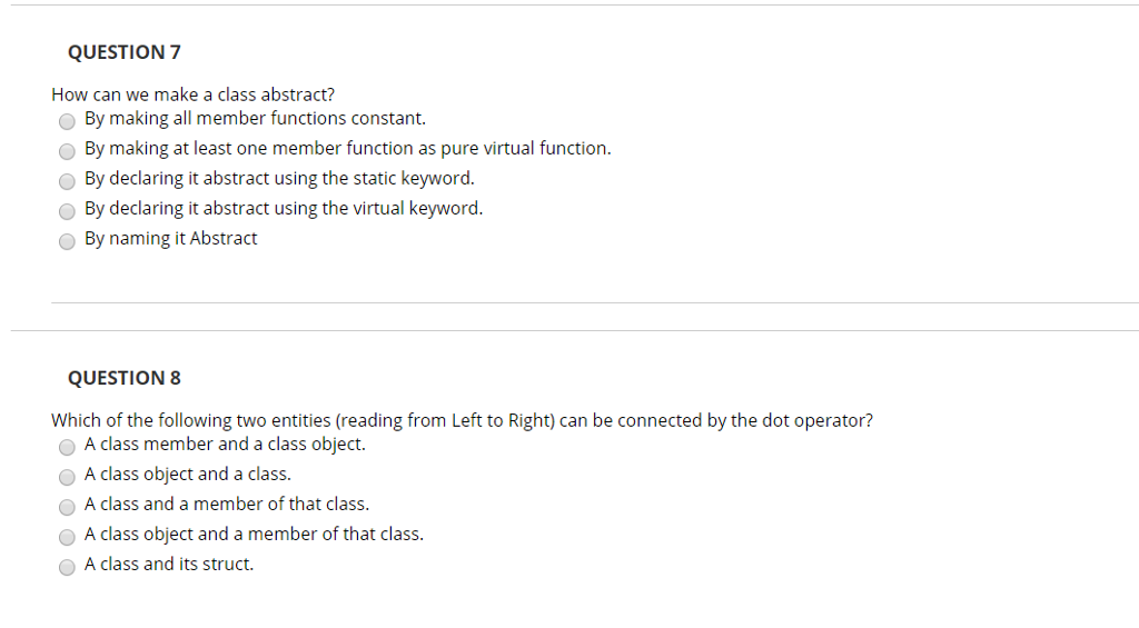 member function QUESTION2 Which of the following is true about this pointer?