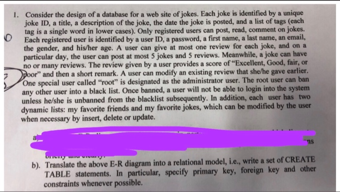  Answer b. Please read Instructions before!! I. Consider the design of