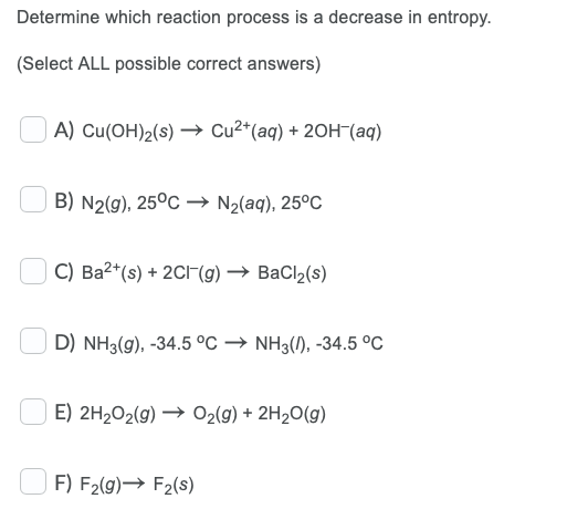 possible correct answers) A) 2N2H2(g) + 2NH3(g) + H2(g) B) H20(1), 0C