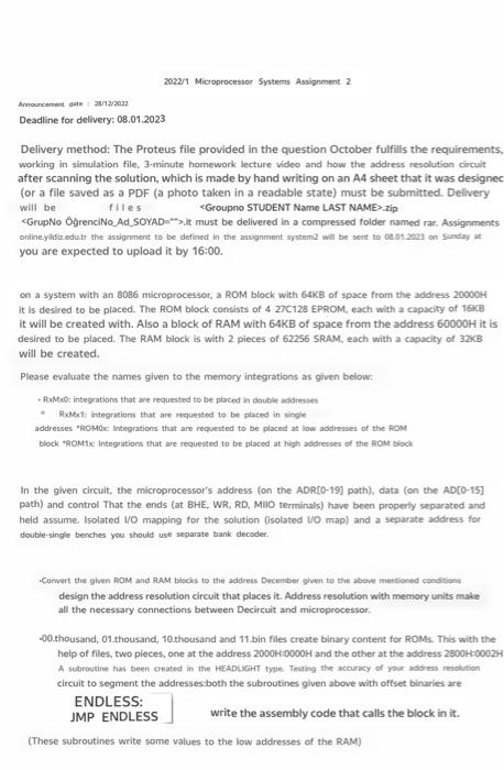 design address decoder using 74ls138 and use seperate bank decoder technique and