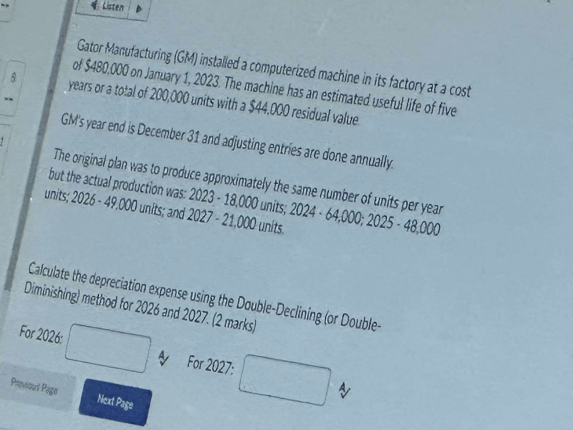  Gator Marantacturing (Gid) installed a computerized machine in its factory ai