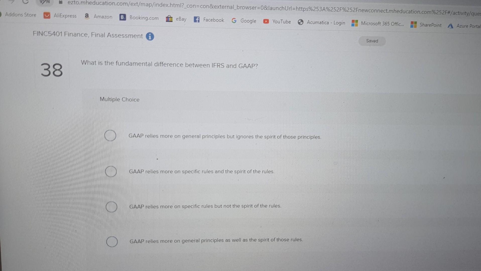 GAAP relies more on general principles but ignores the spirit of those