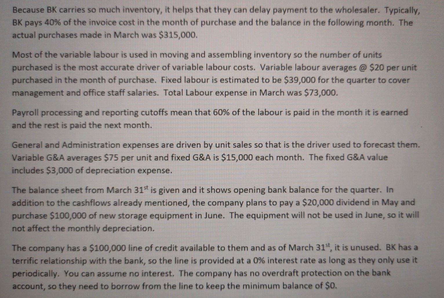 the following using excel spreadsheet (with formulas) 1 Details: It's March 31st,