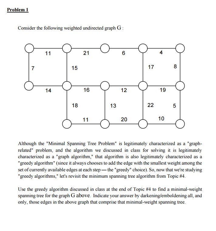  Algorithm Please answer right and clearly, Thanks Consider the following weighted