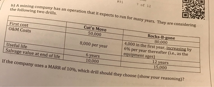 being considered by a company. They have been ordered by first costs
