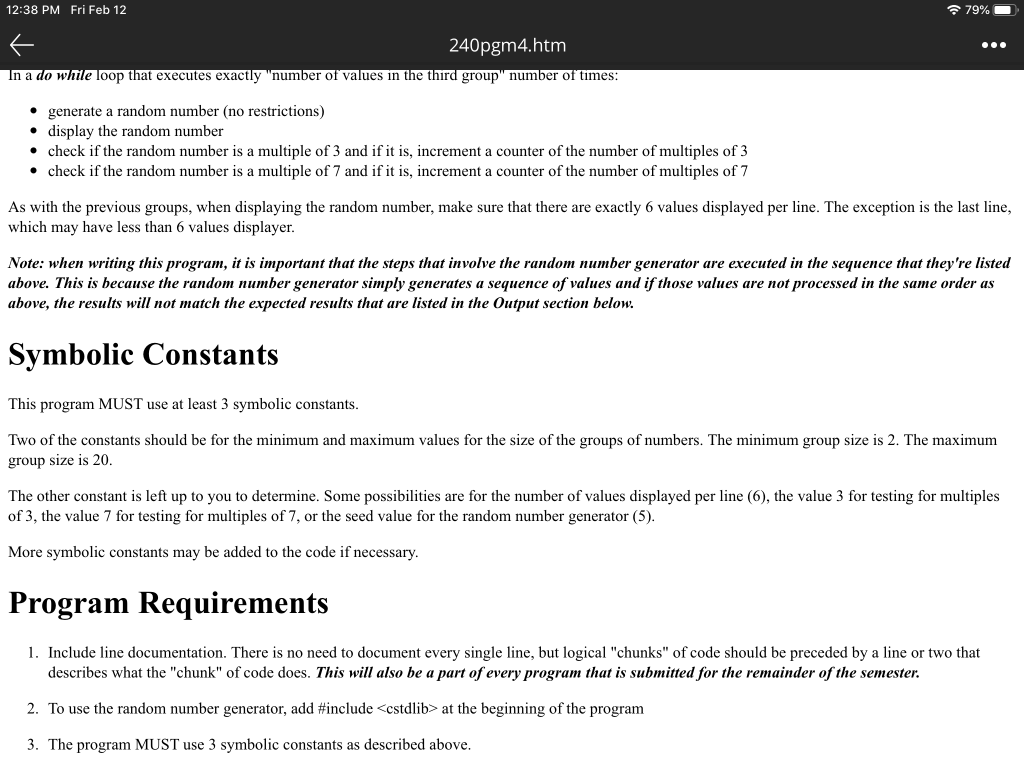 Logic Initialize the random number generator using a seed value of 5.