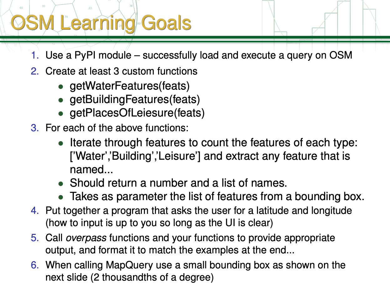 >>> print (feats [220]) { "geometry": {"coordinates": [[-77.0411138, 38.7997731], [-77.0411024, 38.7998339], [-77.0409213,