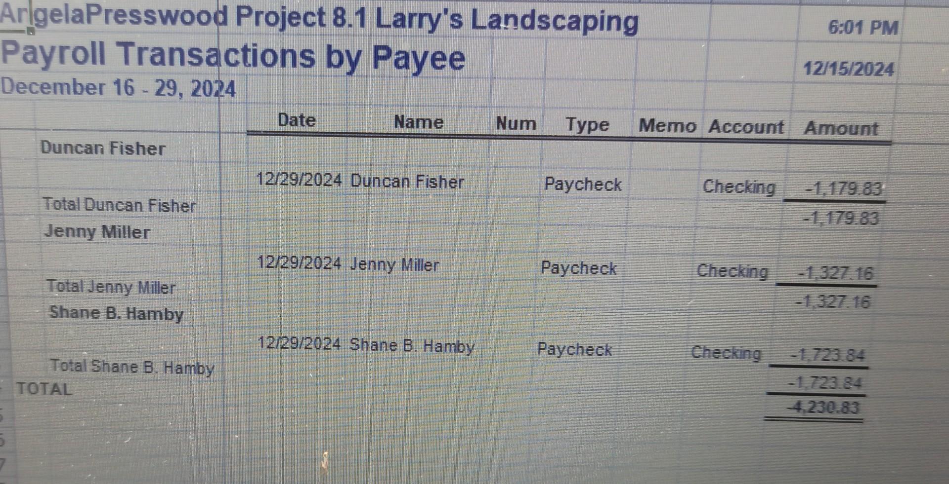 enter the answers it's saying it's wrong and that's what I have