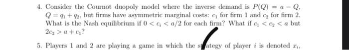 need solution and work shown for question #4. thankyou. 4. Consider the