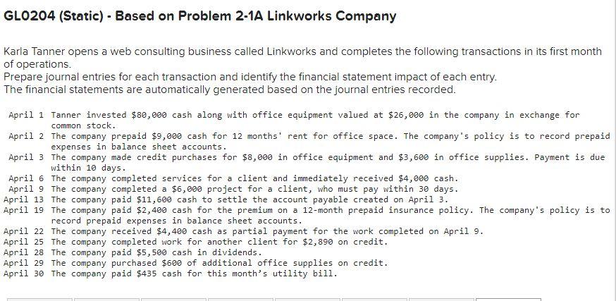  help please thank you GLO204 (Static) - Based on Problem 2-1A