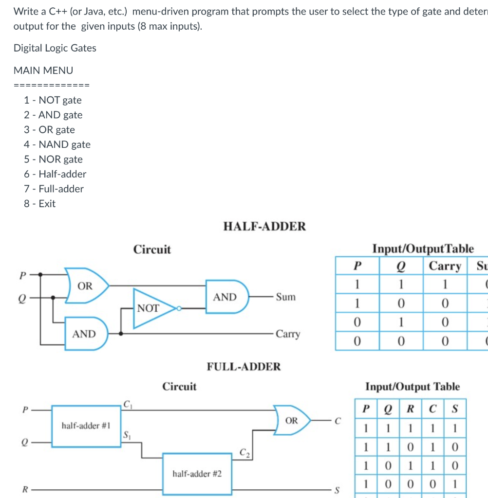 Please write the code in C++ and use vectors to store the