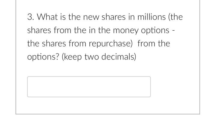 80 (in millions). 1. What is the total shares of in-the- money