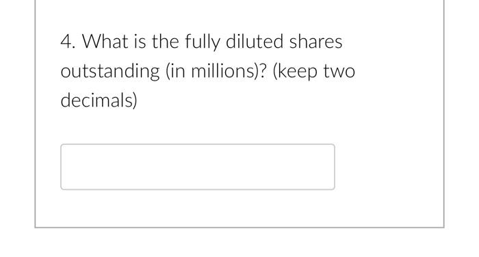 options? (keep one decimal place) number of shares Exercise price Tranche 1