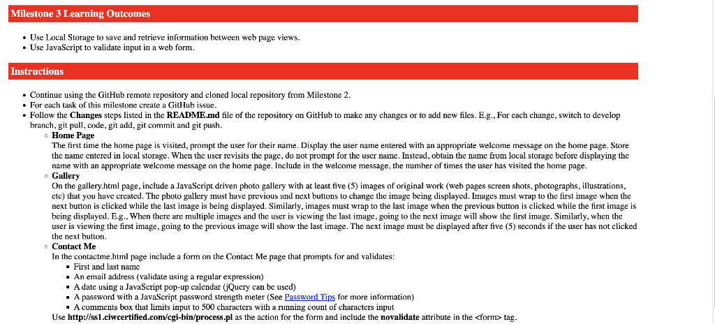 Please Complete the Gallery HTML Page at the Least! - Use