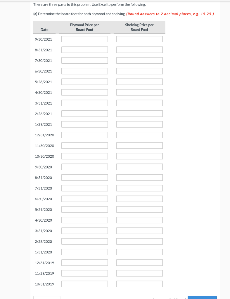 and complete the questions below. Bando Boards manufactures plywood and shelving out