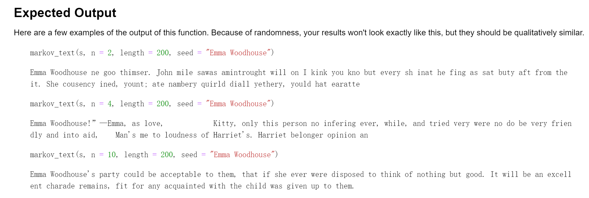 2, length = 200, seed = "Emma Woodhouse") Emma Woodhouse ne goo
