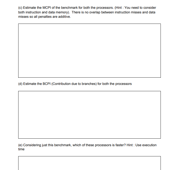 two processors using a certain benchmark. Processor L1 Size L1 D-Cache Miss