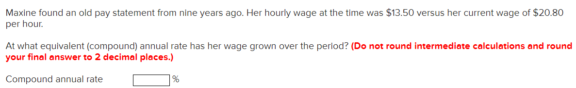 Maxine found an old pay statement from nine years ago. Her