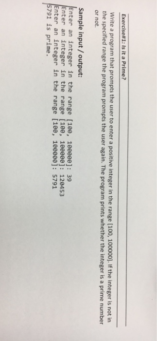  write in C++ Exercise#1: Is it a Prime? Write a program
