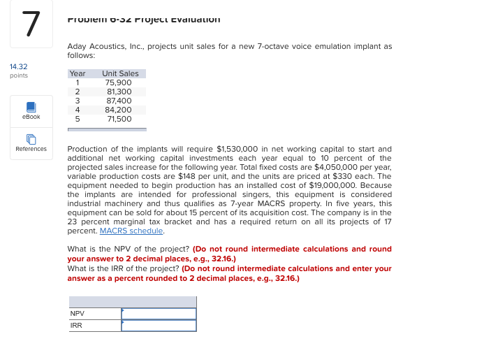 Aday Acoustics, Inc., projects unit sales for a new 7-octave voice