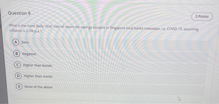 products, and insurance products, financial assets E None of the above Question