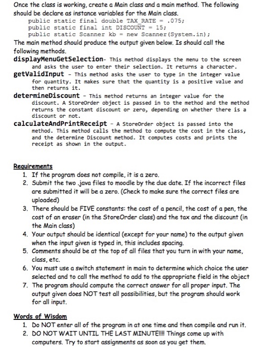amount owed to a school supply store. Information to know: The cost