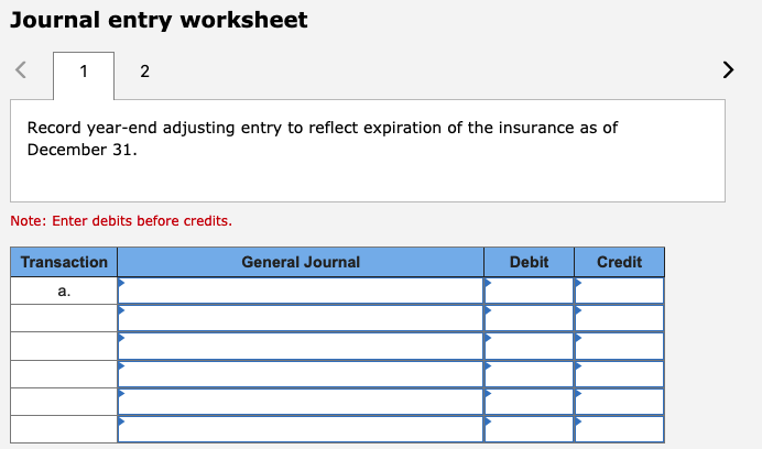 For each separate case, record the necessary adjusting entry. On July 1,