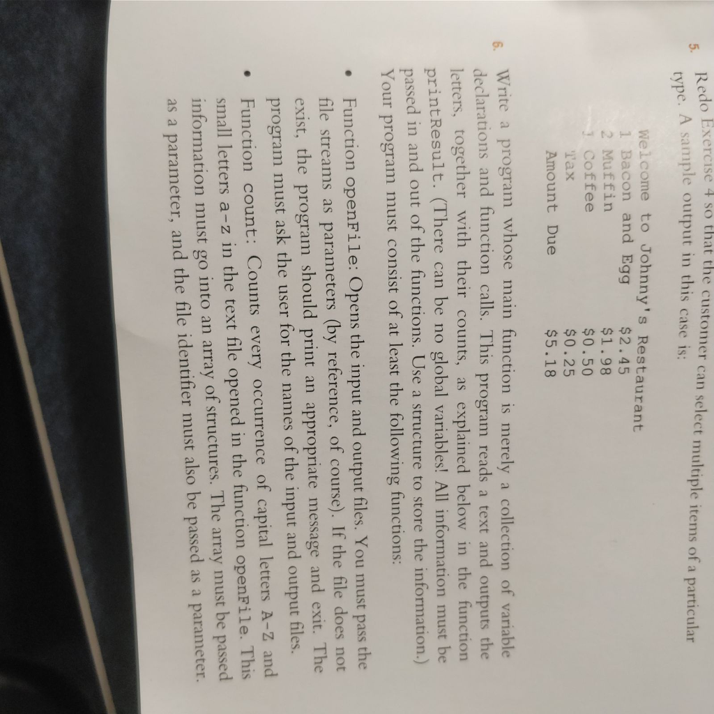 help with number 6 c ++ 5. Redo Ex do Exercise 4