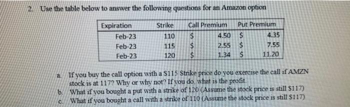  2. Use the table below to answer the following questions for