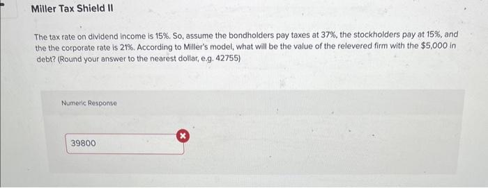problems. These questions deal with Miller's (1977) model of the value of